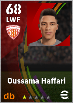 Oussama Haffari — LWF, OVR 68, MAX 68