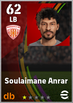 Soulaimane Anrar — LB, OVR 62, MAX 62