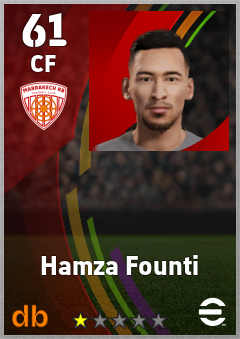 Hamza Founti — CF, OVR 61, MAX 61