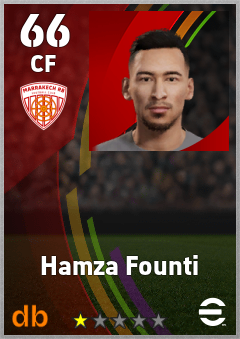 Hamza Founti — CF, OVR 66, MAX 66