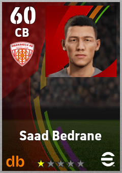 Saad Bedrane — CB, OVR 60, MAX 60