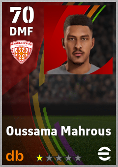 Oussama Mahrous — DMF, OVR 70, MAX 70