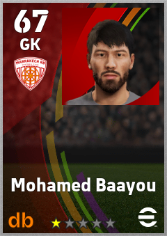 Mohamed Baayou — GK, OVR 67, MAX 67