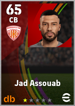 Jad Assouab — CB, OVR 65, MAX 65