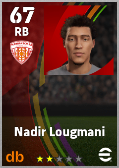 Nadir Lougmani — RB, OVR 67, MAX 67