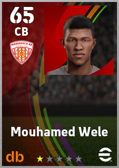 Mouhamed Wele — CB, OVR 65, MAX 65