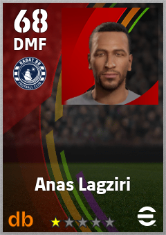 Anas Lagziri — DMF, OVR 68, MAX 68