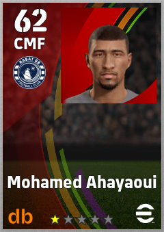 Mohamed Ahayaoui — CMF, OVR 62, MAX 62