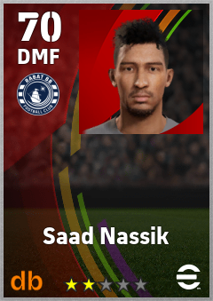 Saad Nassik — DMF, OVR 70, MAX 70