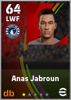 Anas Jabroun — LWF, OVR 64, MAX 64