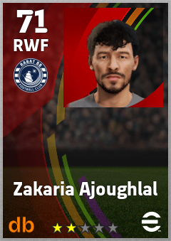 Zakaria Ajoughlal — RWF, OVR 71, MAX 71