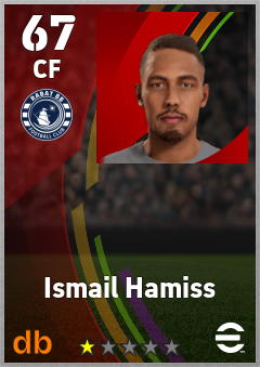 Ismail Hamiss — CF, OVR 67, MAX 67