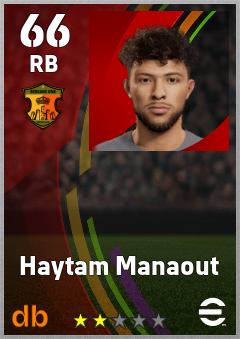 Haytam Manaout — RB, OVR 66, MAX 66