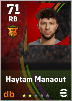 Haytam Manaout — RB, OVR 71, MAX 71