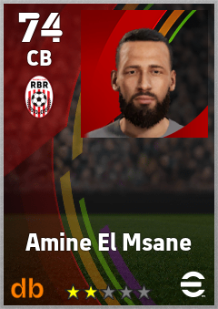 Amine El Msane — CB, OVR 74, MAX 74