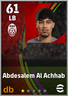 Abdesalem Al Achhab — LB, OVR 61, MAX 61