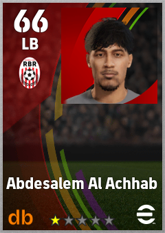 Abdesalem Al Achhab — LB, OVR 66, MAX 66