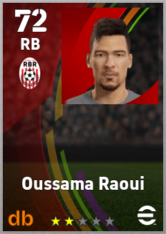 Oussama Raoui — RB, OVR 72, MAX 72