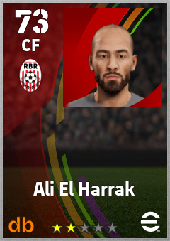 Ali El Harrak — CF, OVR 73, MAX 73