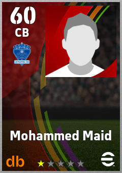 Mohammed Maid — CB, OVR 60, MAX 60