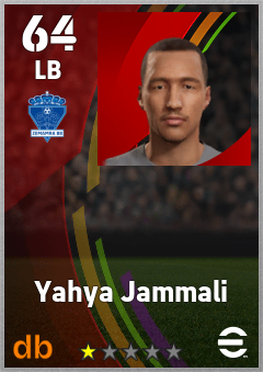 Yahya Jammali — LB, OVR 64, MAX 64