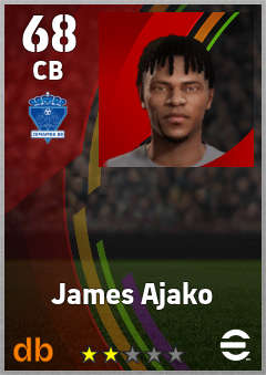 James Ajako — CB, OVR 68, MAX 68
