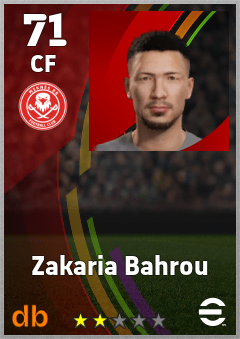 Zakaria Bahrou eFootball player card