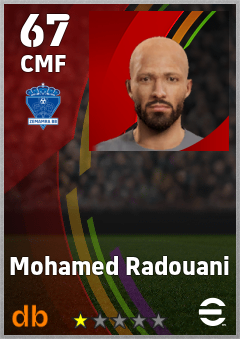Mohamed Radouani — CMF, OVR 67, MAX 67