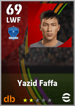 Yazid Faffa — LWF, OVR 69, MAX 69