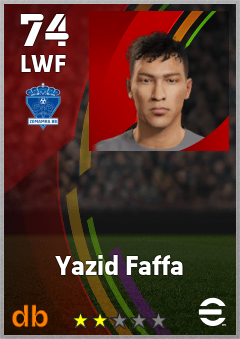 Yazid Faffa — LWF, OVR 74, MAX 74