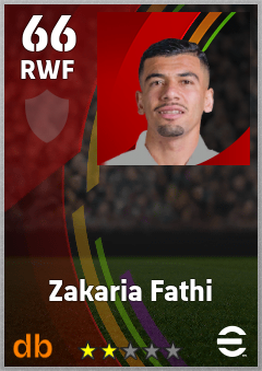 Zakaria Fathi — RWF, OVR 66, MAX 66