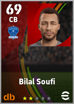 Bilal Soufi — CB, OVR 69, MAX 69