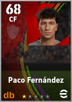 Paco Fernández — CF, OVR 68, MAX 68