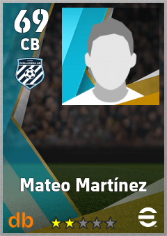 Mateo Martínez — CB, OVR 69, MAX 69