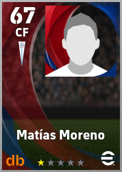 Matías Moreno — CF, OVR 67, MAX 67