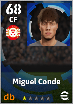 Miguel Conde — CF, OVR 68, MAX 68