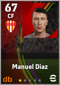 Manuel Diaz — CF, OVR 67, MAX 67