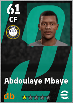 Abdoulaye Mbaye — CF, OVR 61, MAX 61