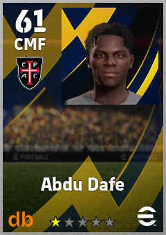 Abdu Dafe — CMF, OVR 61, MAX 61