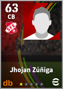 Jhojan Zúñiga — CB, OVR 63, MAX 63