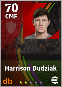 Harrison Dudziak — CMF, OVR 70, MAX 70