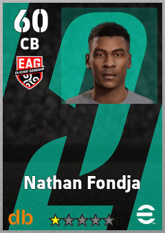 Nathan Fondja — CB, OVR 60, MAX 60