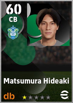 Matsumura Hideaki — CB, OVR 60, MAX 60