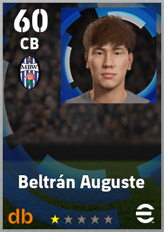 Beltrán Auguste — CB, OVR 60, MAX 60