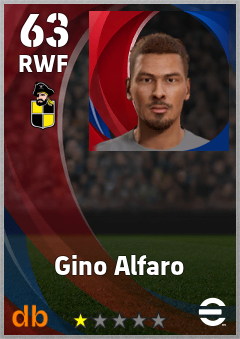 Gino Alfaro — RWF, OVR 63, MAX 63