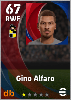 Gino Alfaro — RWF, OVR 67, MAX 67