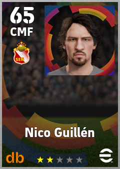 Nico Guillén — CMF, OVR 65, MAX 65