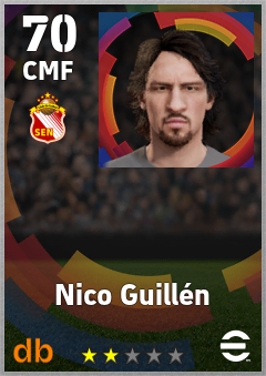 Nico Guillén — CMF, OVR 70, MAX 70