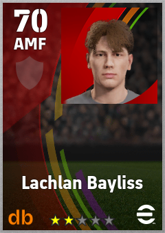 Lachlan Bayliss — AMF, OVR 70, MAX 70