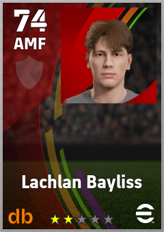Lachlan Bayliss eFootball player card